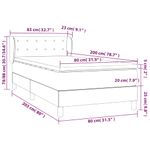 Casa si Gradina - Mobilier - Paturi si accesorii - Paturi - Pat box spring cu saltea, verde inchis, 80x200 cm, catifea - Infinity.ro