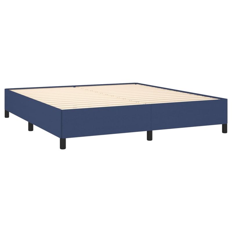 Casa si Gradina - Mobilier - Paturi si accesorii - Paturi - Pat continental cu saltea, albastru, 160x200cm, material textil - Infinity.ro