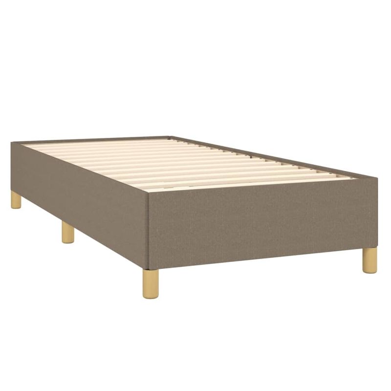 Casa si Gradina - Mobilier - Paturi si accesorii - Paturi - Pat box spring cu saltea, gri taupe, 90x200 cm, textil - Infinity.ro