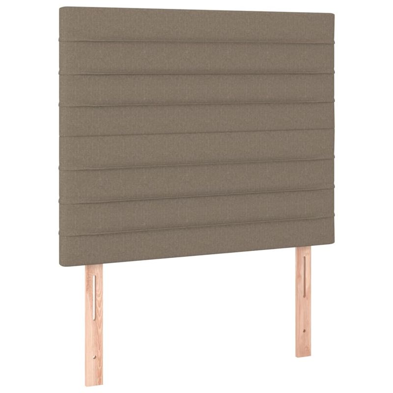 Casa si Gradina - Mobilier - Paturi si accesorii - Paturi - Pat box spring cu saltea, gri taupe, 90x200 cm, textil - Infinity.ro