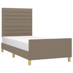 Casa si Gradina - Mobilier - Paturi si accesorii - Paturi - Cadru de pat cu tablie, gri taupe, 90x200 cm, textil - Infinity.ro