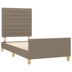 Casa si Gradina - Mobilier - Paturi si accesorii - Paturi - Cadru de pat cu tablie, gri taupe, 90x200 cm, textil - Infinity.ro