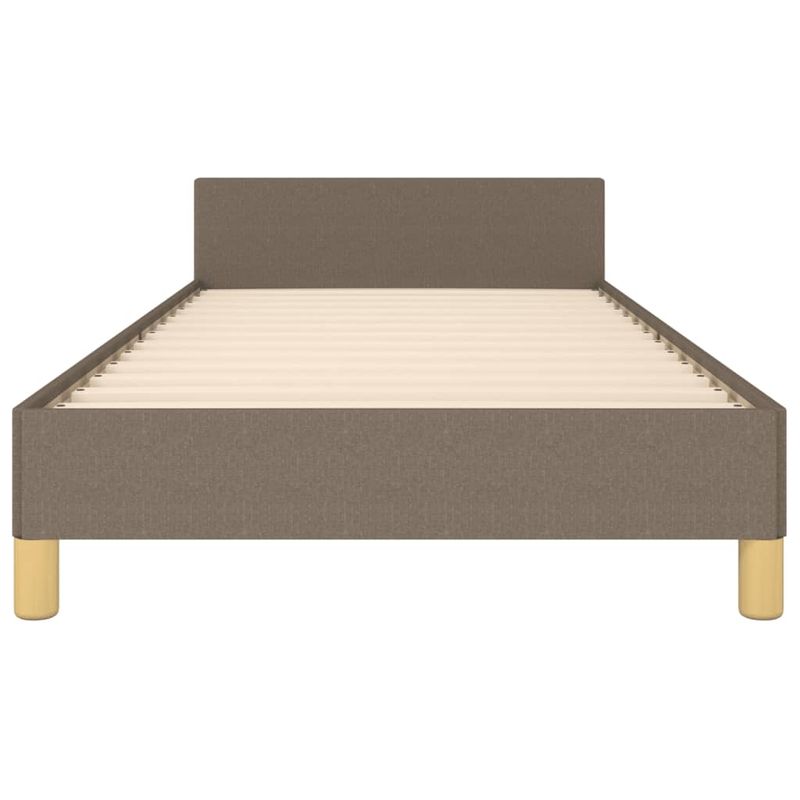 Casa si Gradina - Mobilier - Paturi si accesorii - Paturi - Cadru de pat cu tablie, gri taupe, 90x190 cm, textil - Infinity.ro