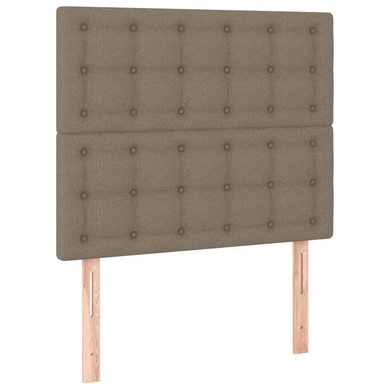 Casa si Gradina - Mobilier - Paturi si accesorii - Paturi - Cadru de pat cu tablie, gri taupe, 90x190 cm, textil - Infinity.ro