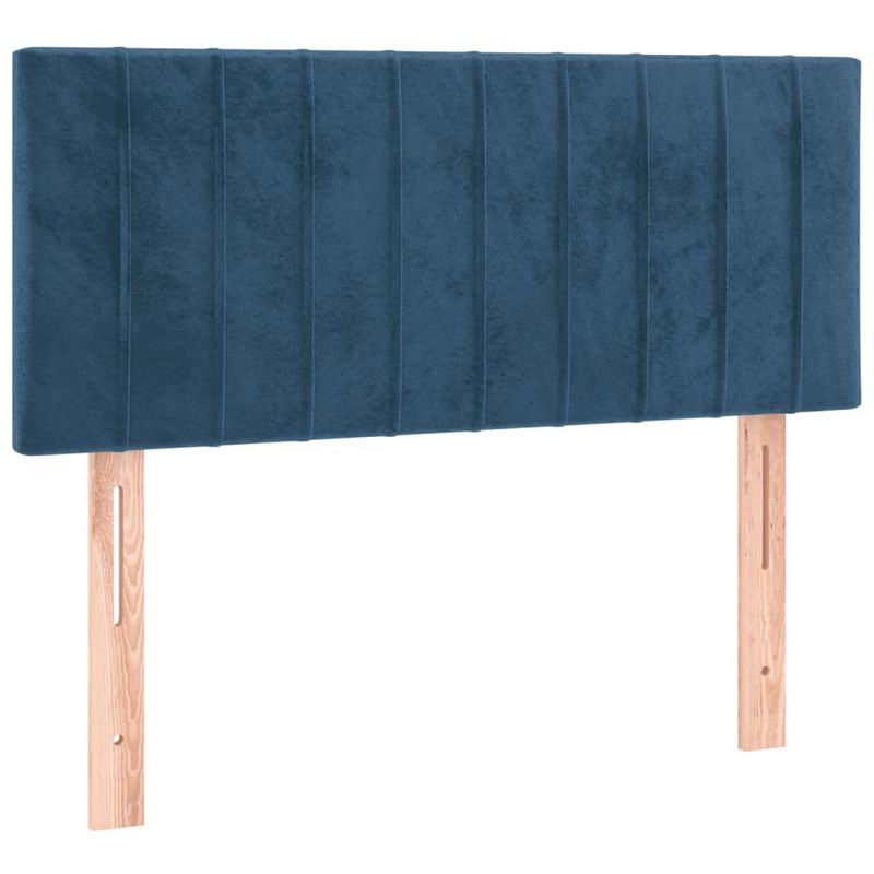 Casa si Gradina - Mobilier - Paturi si accesorii - Paturi - Pat box spring cu saltea, albastru inchis, 80x200 cm, catifea - Infinity.ro