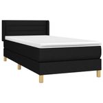 Casa si Gradina - Mobilier - Paturi si accesorii - Paturi - Pat box spring cu saltea, negru, 100x200 cm, textil - Infinity.ro