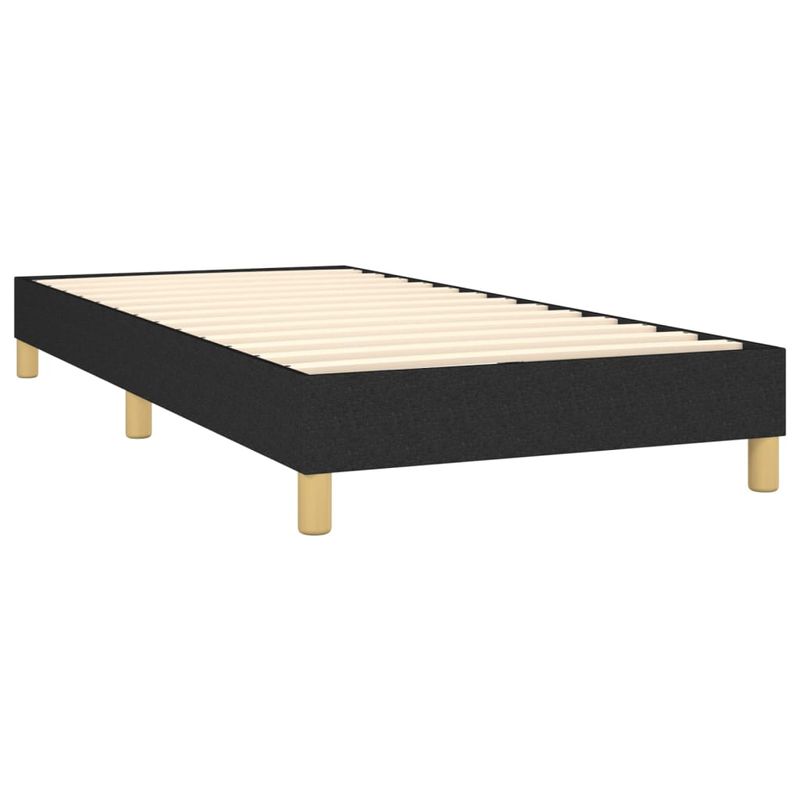 Casa si Gradina - Mobilier - Paturi si accesorii - Paturi - Pat box spring cu saltea, negru, 100x200 cm, textil - Infinity.ro