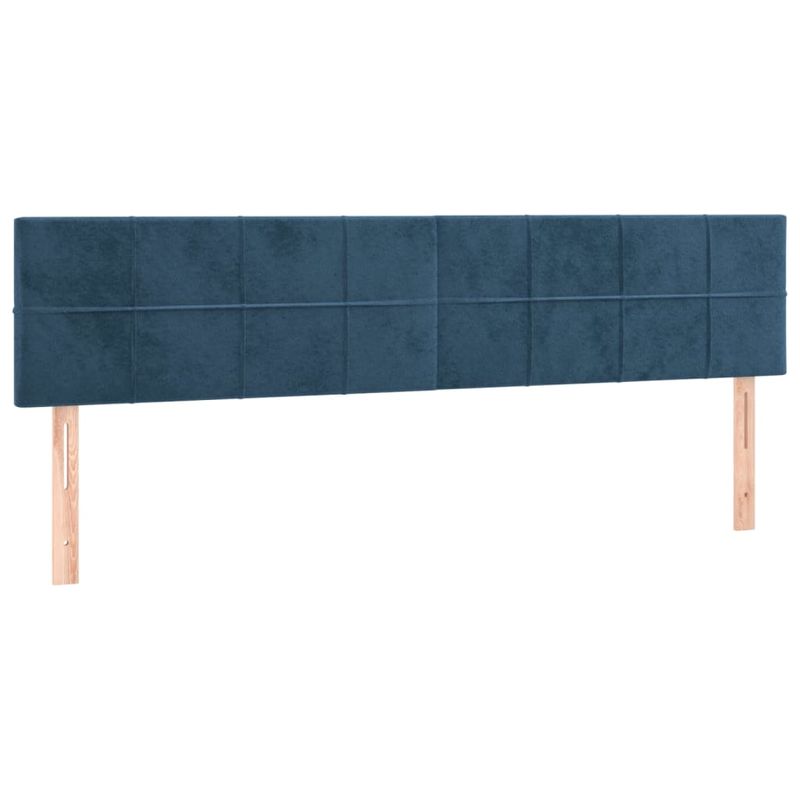 Casa si Gradina - Mobilier - Paturi si accesorii - Paturi - Pat box spring cu saltea, albastru inchis, 160x200 cm, catifea - Infinity.ro