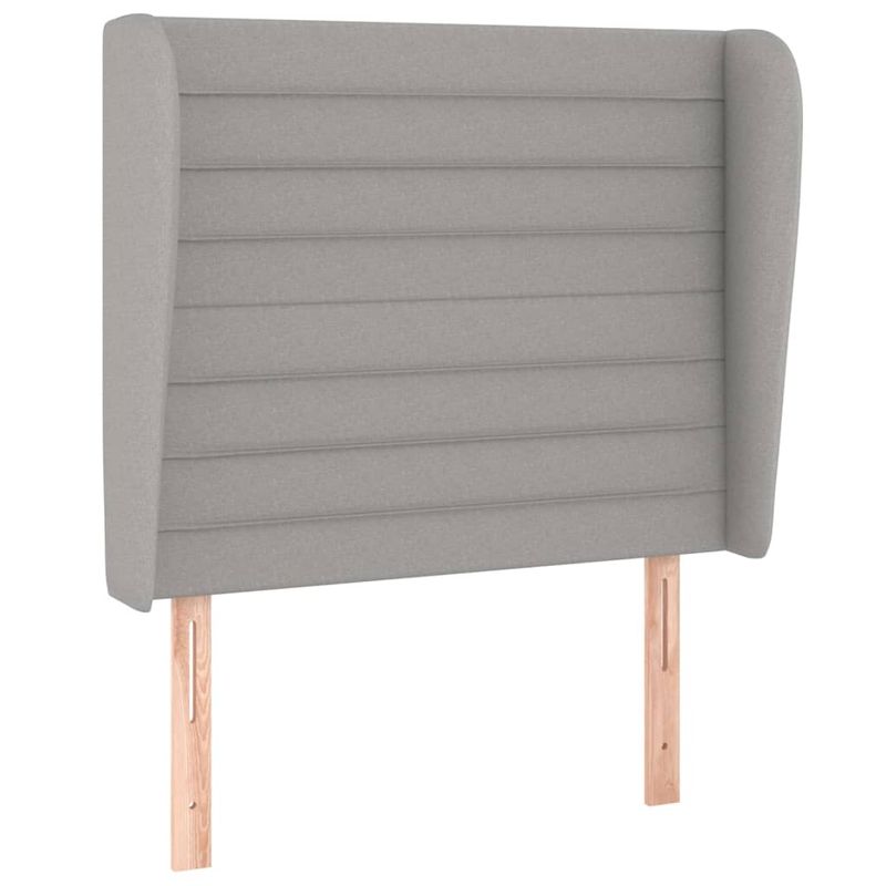 Casa si Gradina - Mobilier - Paturi si accesorii - Paturi - Pat box spring cu saltea, gri deschis, 90x200 cm, textil - Infinity.ro