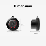 Laptop, Telefoane si Tablete - Wearables si gadgeturi - Gadgeturi - Dispozitive spionaj - Mini camera ascunsa cu infrarosu WiFi, HD, night vision, neagra - V380 - Infinity.ro