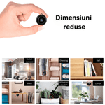 Laptop, Telefoane si Tablete - Wearables si gadgeturi - Gadgeturi - Dispozitive spionaj - Mini camera ascunsa cu infrarosu WiFi, HD, night vision, neagra - V380 - Infinity.ro