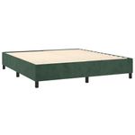 Casa si Gradina - Mobilier - Paturi si accesorii - Paturi - Pat box spring cu saltea, verde inchis, 160x200 cm, catifea - Infinity.ro