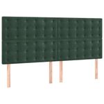 Casa si Gradina - Mobilier - Paturi si accesorii - Paturi - Pat box spring cu saltea, verde inchis, 160x200 cm, catifea - Infinity.ro