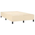 Casa si Gradina - Mobilier - Paturi si accesorii - Paturi - Pat cu arcuri, saltea si LED, crem, 120x200 cm, textil - Infinity.ro