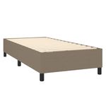 Casa si Gradina - Mobilier - Paturi si accesorii - Paturi - Pat cu arcuri, saltea si LED, Gri taupe, 100x200 cm, textil - Infinity.ro