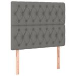 Casa si Gradina - Mobilier - Paturi si accesorii - Paturi - Pat box spring cu saltea, gri inchis, 100x200 cm, textil - Infinity.ro