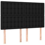 Casa si Gradina - Mobilier - Paturi si accesorii - Paturi - Pat box spring cu saltea, negru, 140x190 cm, textil - Infinity.ro