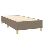 Casa si Gradina - Mobilier - Paturi si accesorii - Paturi - Pat box spring cu saltea, gri taupe, 90x190 cm, textil - Infinity.ro
