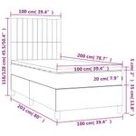 Casa si Gradina - Mobilier - Paturi si accesorii - Paturi - Pat box spring cu saltea, gri taupe, 100x200 cm, textil - Infinity.ro