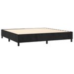 Casa si Gradina - Mobilier - Paturi si accesorii - Paturi - Pat cu arcuri, saltea si LED, negru, 200x200 cm, catifea - Infinity.ro