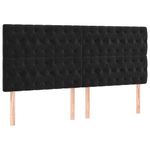 Casa si Gradina - Mobilier - Paturi si accesorii - Paturi - Pat cu arcuri, saltea si LED, negru, 200x200 cm, catifea - Infinity.ro