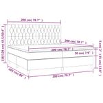 Casa si Gradina - Mobilier - Paturi si accesorii - Paturi - Pat cu arcuri, saltea si LED, negru, 200x200 cm, catifea - Infinity.ro