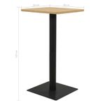 Casa si Gradina - Mobilier - Mese si birouri - Mese bucatarie si dining - Masa de bistro, culoarea stejarului, 50 x 50 x 107 cm - Infinity.ro