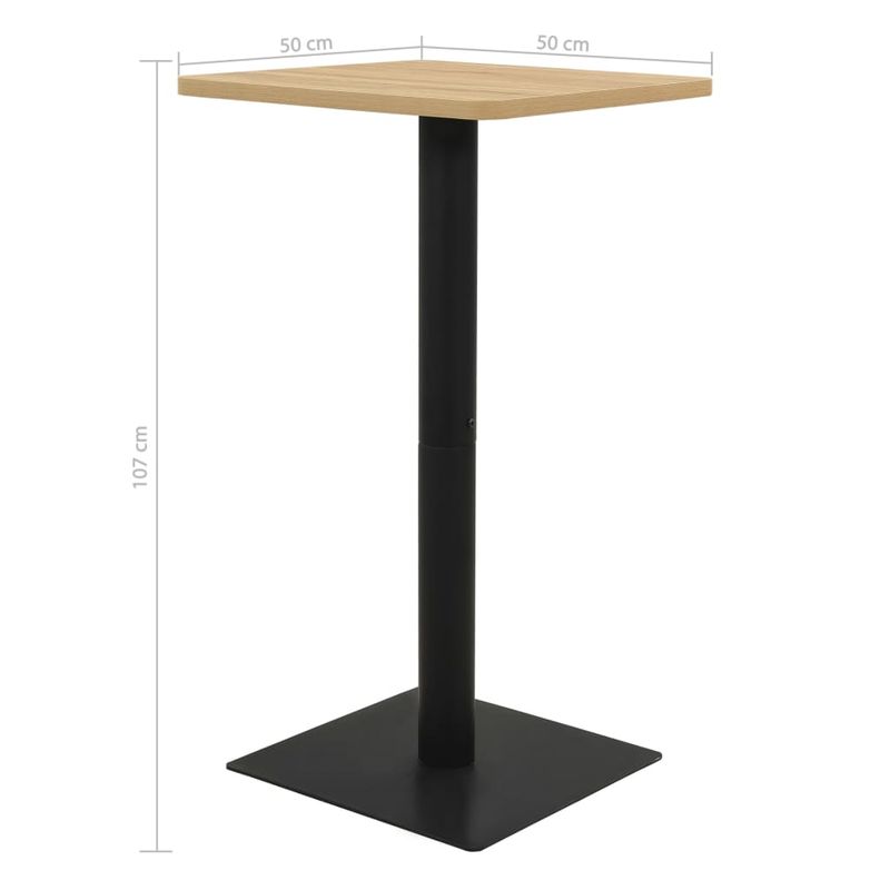 Casa si Gradina - Mobilier - Mese si birouri - Mese bucatarie si dining - Masa de bistro, culoarea stejarului, 50 x 50 x 107 cm - Infinity.ro