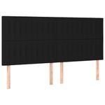 Casa si Gradina - Mobilier - Paturi si accesorii - Paturi - Pat cu arcuri, saltea si LED, negru, 200x200 cm, textil - Infinity.ro