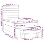 Casa si Gradina - Mobilier - Paturi si accesorii - Paturi - Pat box spring cu saltea, negru, 100x200 cm, textil - Infinity.ro