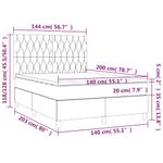 Casa si Gradina - Mobilier - Paturi si accesorii - Paturi - Pat cu arcuri, saltea si LED, negru, 140x200 cm, catifea - Infinity.ro