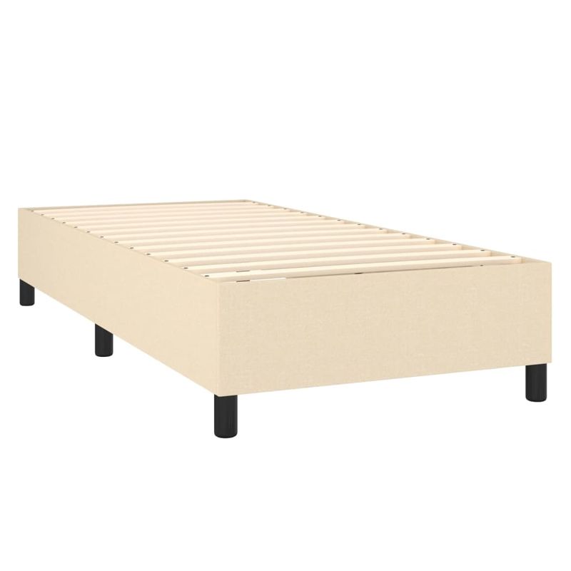 Casa si Gradina - Mobilier - Paturi si accesorii - Paturi - Pat box spring cu saltea, crem, 80x200 cm, textil - Infinity.ro