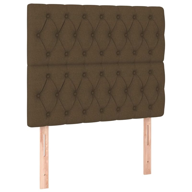 Casa si Gradina - Mobilier - Paturi si accesorii - Paturi - Pat box spring cu saltea, maro inchis, 90x190 cm, textil - Infinity.ro
