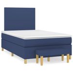 Casa si Gradina - Mobilier - Paturi si accesorii - Paturi - Pat box spring cu saltea, albastru, 120x200 cm, textil - Infinity.ro