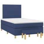 Casa si Gradina - Mobilier - Paturi si accesorii - Paturi - Pat box spring cu saltea, albastru, 120x200 cm, textil - Infinity.ro