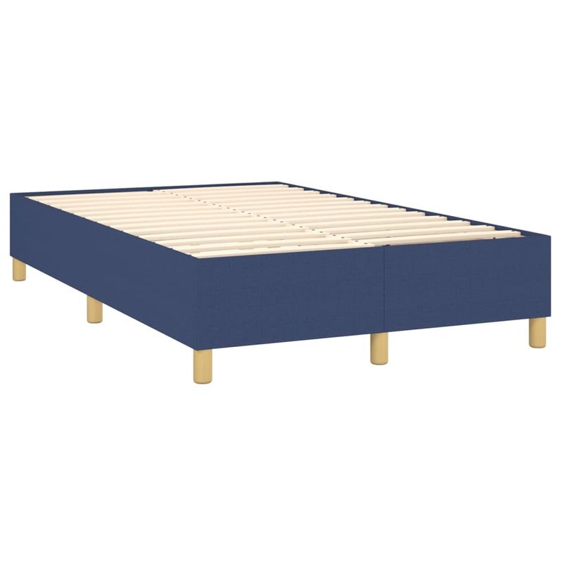 Casa si Gradina - Mobilier - Paturi si accesorii - Paturi - Pat box spring cu saltea, albastru, 120x200 cm, textil - Infinity.ro