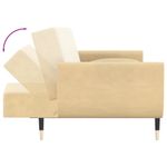 Casa si Gradina - Mobilier - Canapele si coltare - Canapele - Canapea extensibila cu 2 locuri, 2 perne, crem, catifea - Infinity.ro