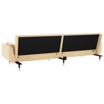 Casa si Gradina - Mobilier - Canapele si coltare - Canapele - Canapea extensibila cu 2 locuri, 2 perne, crem, catifea - Infinity.ro