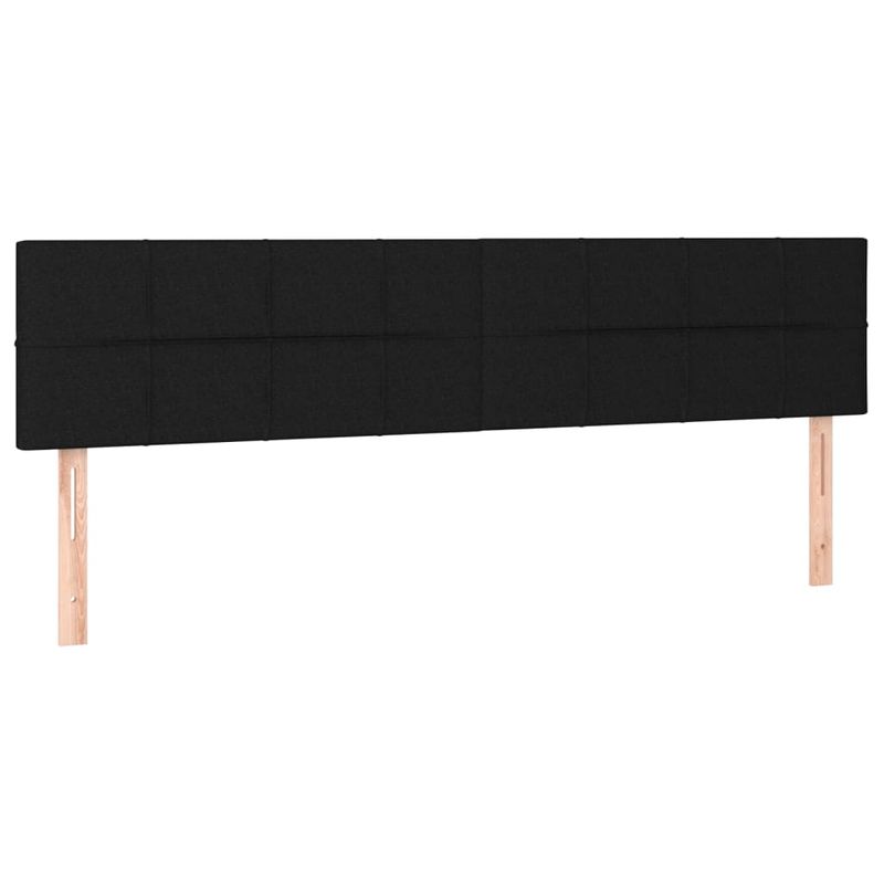 Casa si Gradina - Mobilier - Paturi si accesorii - Paturi - Pat cu arcuri, saltea si LED, negru, 160x200 cm, textil - Infinity.ro