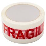 Carti si Birotica - Birotica - Accesorii de birou - Benzi adezive - Banda adeziva Fragile, alba, silentioasa, 48 mm x 100 m, 6 bucati per pachet, - Infinity.ro