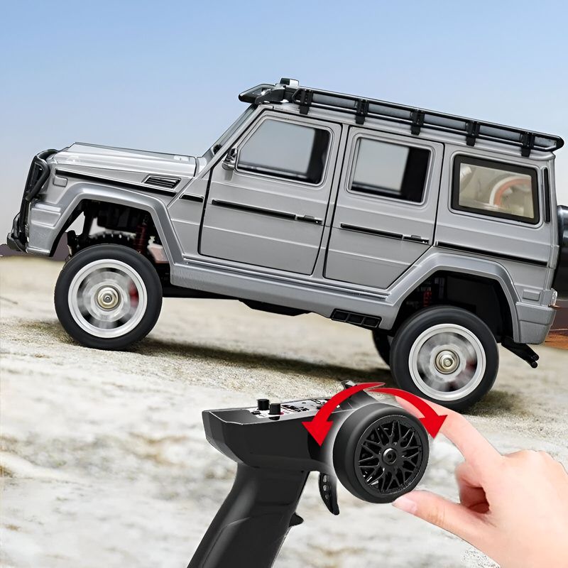Jucarii, Copii si Bebe - Jucarii si jocuri - Vehicule si jucarii cu telecomanda - Masinute - Masina RC cu telecomanda, OFF-ROAD 1:24 4WD, RTR, 2,4 GHz,  gri - Infinity.ro
