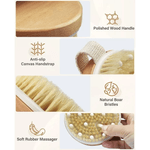 Ingrijire personala si Cosmetice - Sanatate si wellness - Articole wellness - Aparate si dispozitive de masaj - Perie pentru masaj, Omega, Lemn/Fibre, 11x1.5 cm - Infinity.ro
