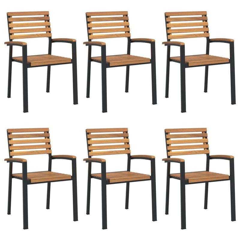 Casa si Gradina - Gradina si terasa - Mobilier exterior - Seturi mobila gradina - Set mobilier de gradina, 7 piese, lemn masiv de acacia si metal - Infinity.ro