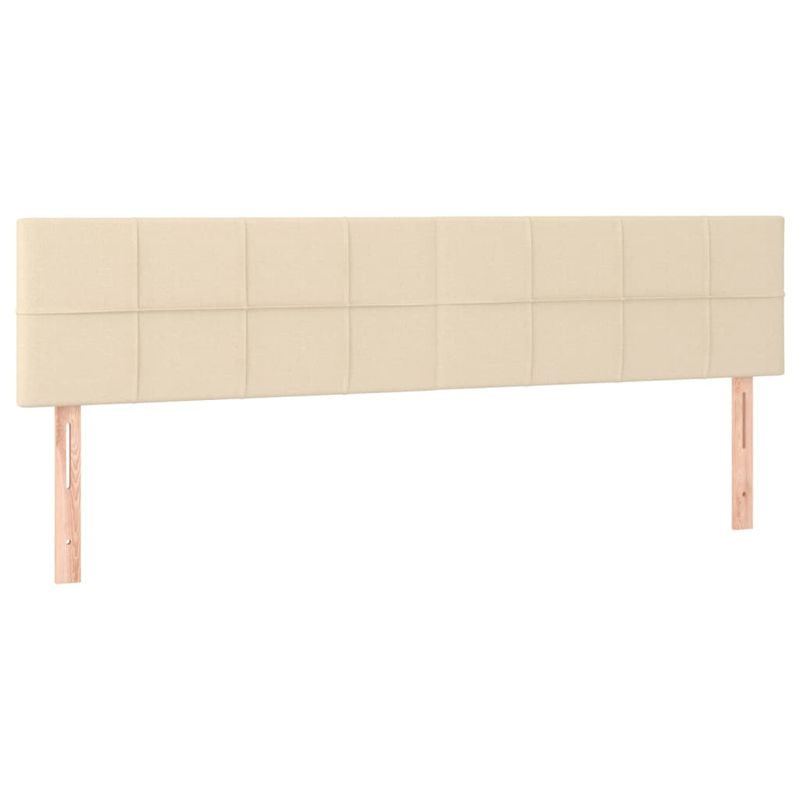 Casa si Gradina - Mobilier - Paturi si accesorii - Paturi - Pat cu arcuri, saltea si LED, crem, 160x200 cm, textil - Infinity.ro
