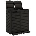 Casa si Gradina - Mobilier - Organizare si depozitare - Cosuri de gunoi - Cos de gunoi de exterior, negru, 78x41x86 cm, polipropilena - Infinity.ro