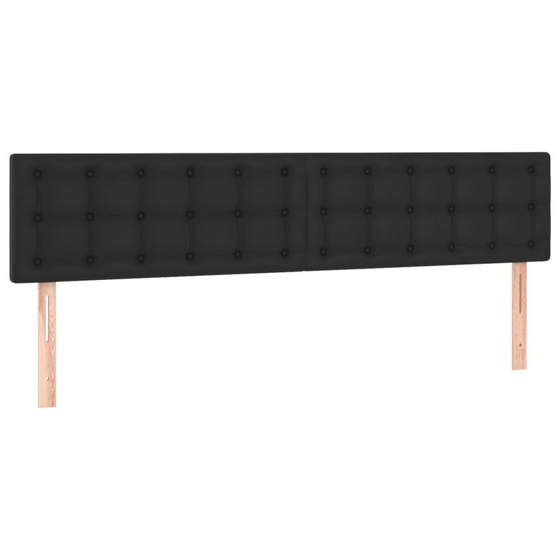 Casa si Gradina - Mobilier - Paturi si accesorii - Paturi - Pat cu arcuri, saltea si LED, negru, 160x200cm, piele ecologica - Infinity.ro