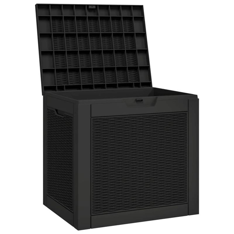 Casa si Gradina - Gradina si terasa - Mobilier exterior - Dulapuri si lazi depozitare exterior - Lada depozitare de gradina, negru, 55,5x43x53 cm, polipropilena - Infinity.ro