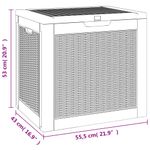 Casa si Gradina - Gradina si terasa - Mobilier exterior - Dulapuri si lazi depozitare exterior - Lada depozitare de gradina, negru, 55,5x43x53 cm, polipropilena - Infinity.ro