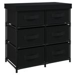 Casa si Gradina - Mobilier - Dulapuri si sifoniere - Dulapuri - Dulap depozitare cu 6 sertare, negru, 55x29x55 cm, otel - Infinity.ro