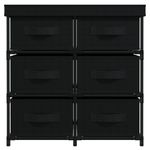 Casa si Gradina - Mobilier - Dulapuri si sifoniere - Dulapuri - Dulap depozitare cu 6 sertare, negru, 55x29x55 cm, otel - Infinity.ro